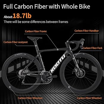 Amazon | KOOTU フルカーボンロードバイク T800 軽量カーボン